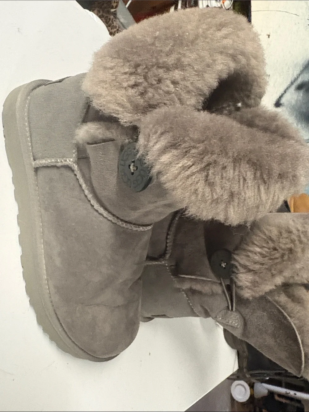 Women's Ugg Cozy Shearling Lined Short Winter Boots - Gray